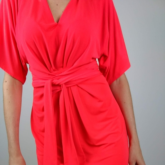 MODA | Mini Flutter Sleeve Dress in Rally Red | XS - Picture 2 of 8